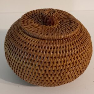 Small Rattan Round Box