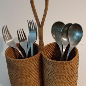 Rattan Cutlery carrier