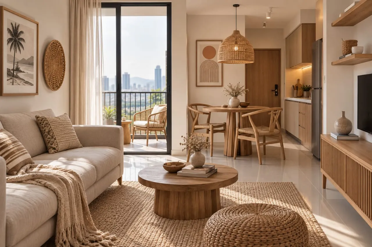 Small Space, Island Soul: Styling a Malaysian Apartment with Natural Furniture